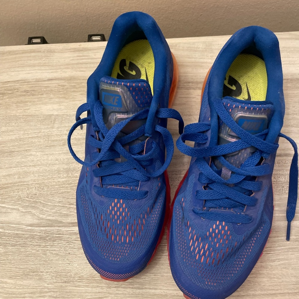 Nike Royal Blue and Bright Pink Airmax Sneakers